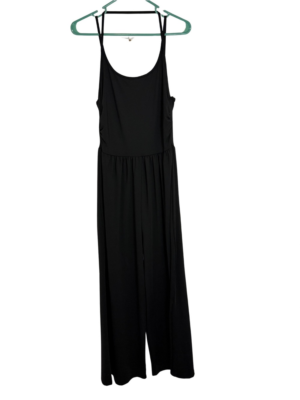Joocy Babi Sleeveless Black Spaghetti Strap Wide-Leg Jumpsuit